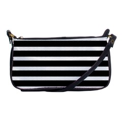 Black & White Stripes Shoulder Clutch Bag by anthromahe