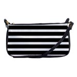 Black & White Stripes Shoulder Clutch Bag Front