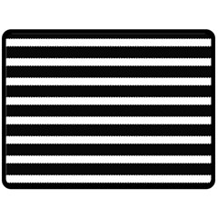 Black & White Stripes Fleece Blanket (large)  by anthromahe