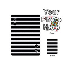 Black & White Stripes Playing Cards 54 Designs (mini) by anthromahe