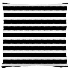 Black & White Stripes Large Cushion Case (one Side) by anthromahe