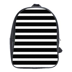 Black & White Stripes School Bag (xl) by anthromahe