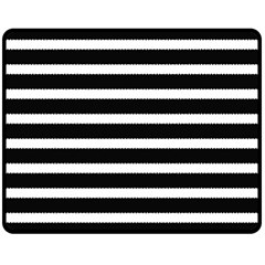 Black & White Stripes Double Sided Fleece Blanket (medium) 