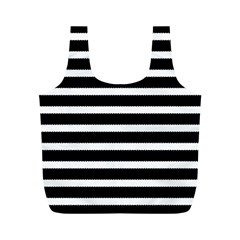 Black & White Stripes Full Print Recycle Bag (m) by anthromahe