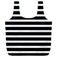 Black & White Stripes Full Print Recycle Bag (xl) by anthromahe