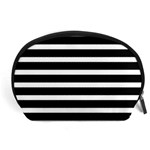 Black & White Stripes Accessory Pouch (Large) Front