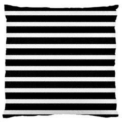 Black & White Stripes Standard Flano Cushion Case (one Side) by anthromahe