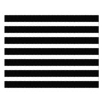 Black & White Stripes Double Sided Flano Blanket (Large)  80 x60  Blanket Front