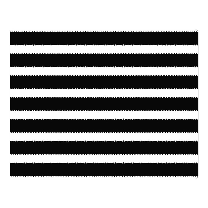 Black & White Stripes Double Sided Flano Blanket (Large) 