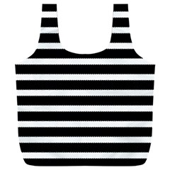 Black & White Stripes Full Print Recycle Bag (xxxl)