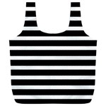 Black & White Stripes Full Print Recycle Bag (XXXL) Front