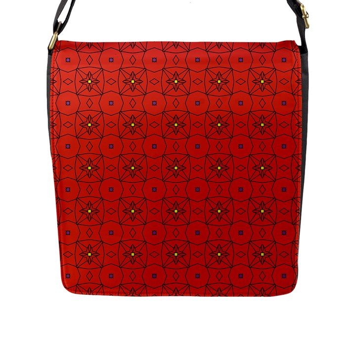 Tiling Zip A Dee Doo Dah+designs+red+color+by+code+listing+1 8 [converted] Flap Closure Messenger Bag (L)