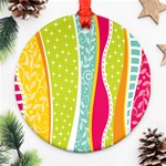 abstract lines Ornament (Round) Front