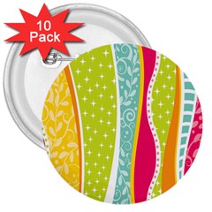 abstract lines 3  Buttons (10 pack) 