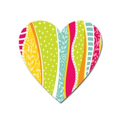 abstract lines Heart Magnet