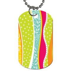 abstract lines Dog Tag (One Side)