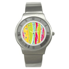 abstract lines Stainless Steel Watch