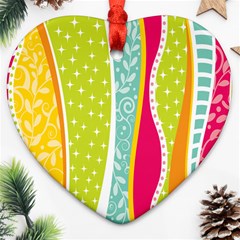 abstract lines Heart Ornament (Two Sides)