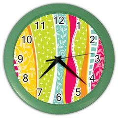 Abstract Lines Color Wall Clock