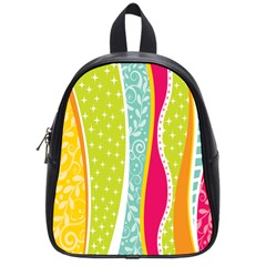 abstract lines School Bag (Small)