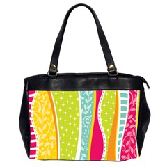 abstract lines Oversize Office Handbag (2 Sides)