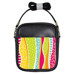 Abstract Lines Girls Sling Bag