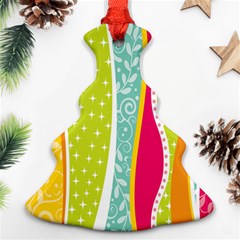 Abstract Lines Christmas Tree Ornament (two Sides) by designsbymallika