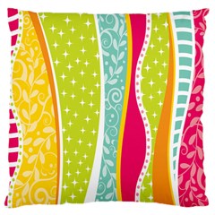 abstract lines Large Cushion Case (One Side)