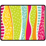 abstract lines Double Sided Fleece Blanket (Medium)  58.8 x47.4  Blanket Front