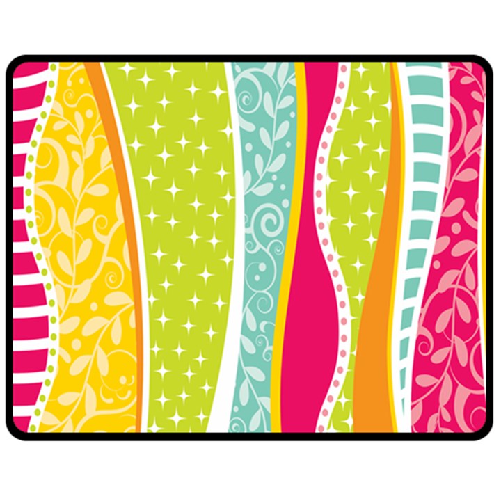 abstract lines Double Sided Fleece Blanket (Medium) 