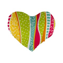 abstract lines Standard 16  Premium Flano Heart Shape Cushions