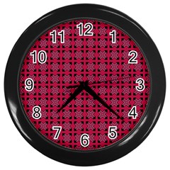 Df Ricky Purplish Wall Clock (black) by deformigo