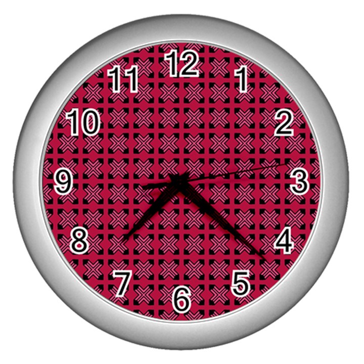 DF Ricky Purplish Wall Clock (Silver)