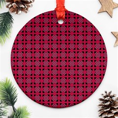 Df Ricky Purplish Round Ornament (two Sides) by deformigo