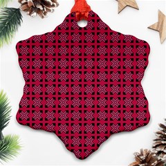 Df Ricky Purplish Snowflake Ornament (two Sides) by deformigo