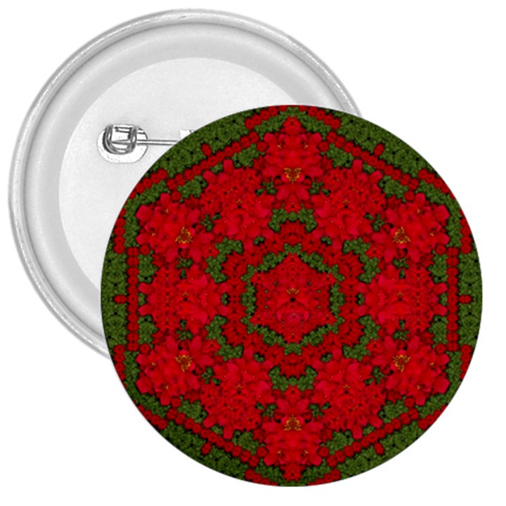 Bloom In Yule  Mandala Season Colors 3  Buttons