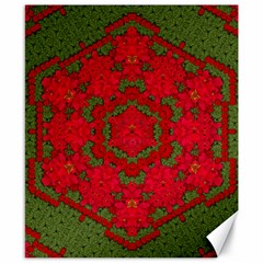 Bloom In Yule  Mandala Season Colors Canvas 8  X 10  by pepitasart