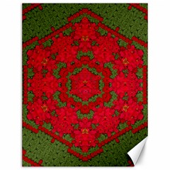 Bloom In Yule  Mandala Season Colors Canvas 12  X 16  by pepitasart