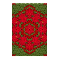 Bloom In Yule  Mandala Season Colors Shower Curtain 48  X 72  (small)  by pepitasart