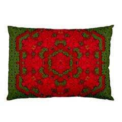 Bloom In Yule  Mandala Season Colors Pillow Case (two Sides) by pepitasart