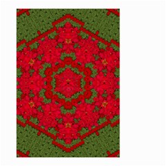 Bloom In Yule  Mandala Season Colors Small Garden Flag (two Sides) by pepitasart