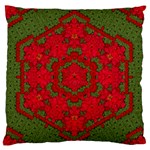 Bloom In Yule  Mandala Season Colors Large Flano Cushion Case (Two Sides) Front