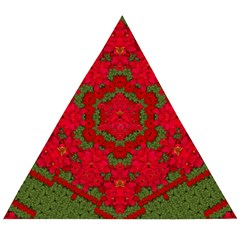 Bloom In Yule  Mandala Season Colors Wooden Puzzle Triangle