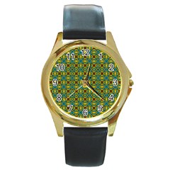 Df Dakota Rivers Round Gold Metal Watch by deformigo