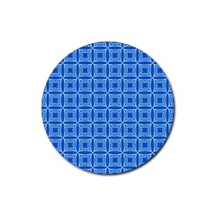 Df Blue Woollister Rubber Coaster (round)  by deformigo