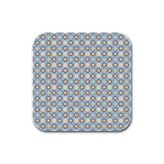 Df Norbert Pastel Rubber Square Coaster (4 Pack)  by deformigo