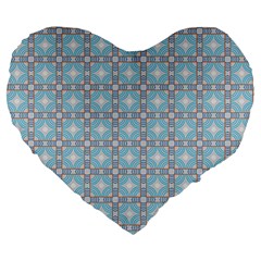 Df Tech Sky Large 19  Premium Heart Shape Cushions by deformigo