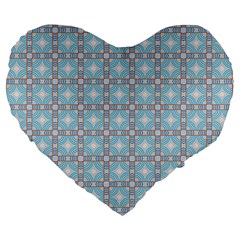 Df Tech Sky Large 19  Premium Flano Heart Shape Cushions by deformigo