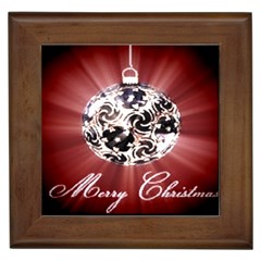 Merry Christmas Ornamental Framed Tile