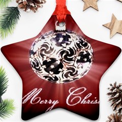 Merry Christmas Ornamental Star Ornament (two Sides) by christmastore